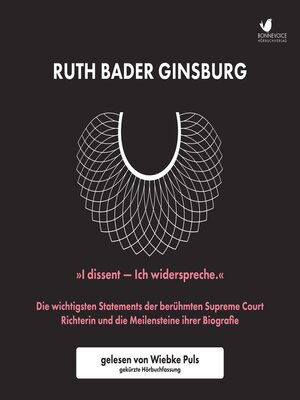 cover image of "I dissent--Ich widerspreche."